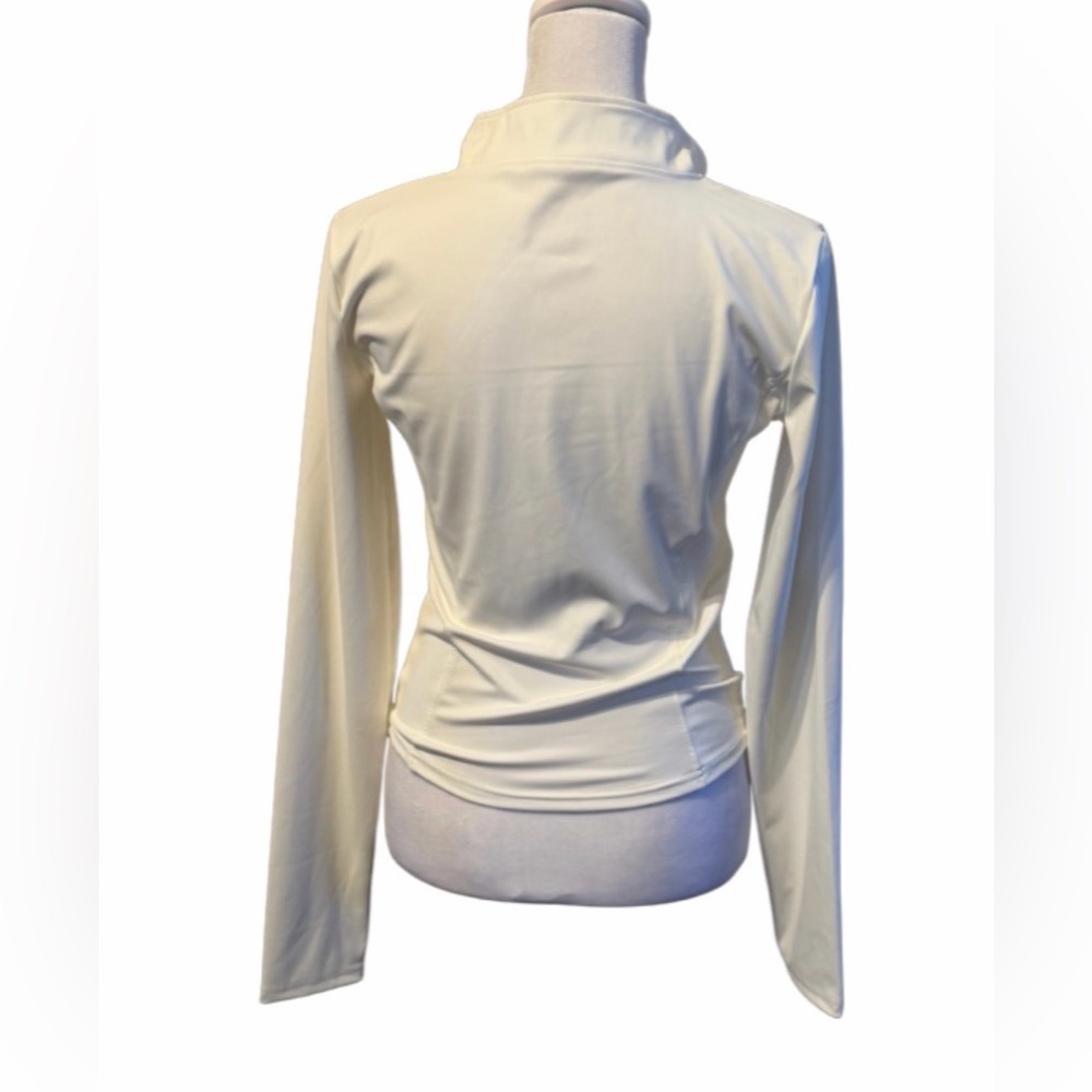 White Zip-Up Athletic Jacket - Picture 4 of 7